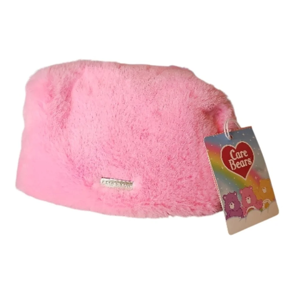 Care Bears x Skinnydip Faux Fur Pink Makeup Bag NWT